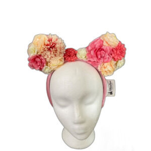 Disney Parks Exclusive Minnie Mouse Ears Headband PINK FLORAL Flower- Garden OS